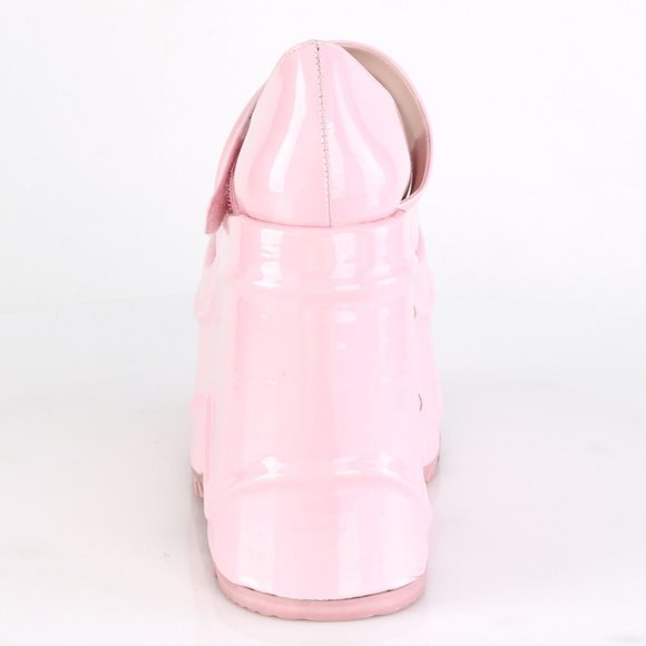 Coquette Goth Platform Mary Jane Wedge Shoes - Picture 3 of 4